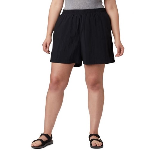 Columbia Sandy River Shorts Dame Svarte | Plus Size 51634N